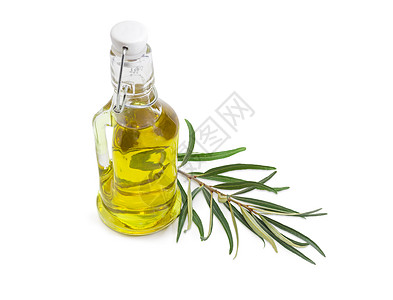 一瓶橄榄油和橄榄枝玻璃收成烹饪维生素食物香气植物油厨房农业瓶子图片