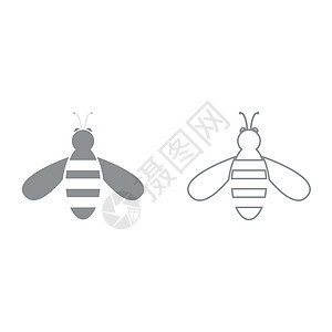 蜜蜂是黑色的图标图片