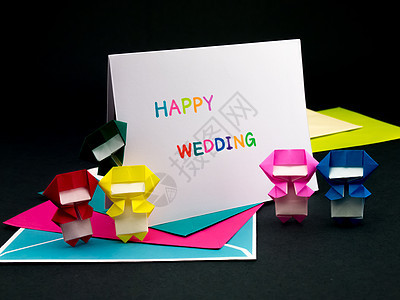 给家人和朋友的贺卡结婚快乐婚礼婚姻蓝色新娘念日明信片情人礼物派对庆典图片