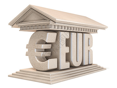 欧元 EUR 货币符号庙 3标签商业银行业经济公司寺庙交换字法建筑学银行图片