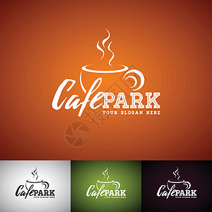 咖啡杯矢量标志设计模板 各种颜色的 Cofe Shop 标签插图集食物咖啡机收藏产品咖啡屋种子徽章咖啡店杯子咖啡图片
