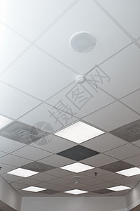带烟雾探测器和警报器的办公室天花板建筑学警报防火空间业务安全传感器公司办公楼结构图片