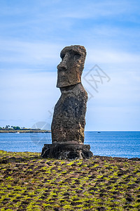 莫艾雕像 东岛阿胡阿卡布宗教照片天空海洋历史世界遗产艺术巨石雕塑石头图片