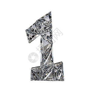 水晶三角字体 编号1 1 3D图片