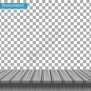 透明背景上逼真的木桌 您的产品展示的模型  3d 桌面浅灰色枫木色 矢量图图片