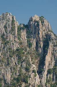 石灰岩山旅游公园峡谷山脉风景假期热带天空悬崖爬坡图片