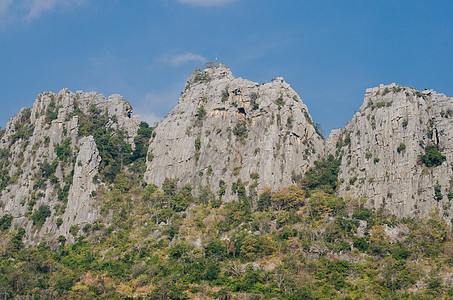 石灰岩山风景悬崖公园天空森林热带岩石旅游石灰石地质学图片