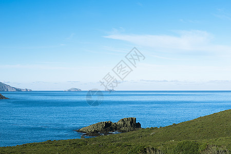 下午晚点看到布鲁尼岛海滩的景象蓝色风景旅行海岸海洋图片