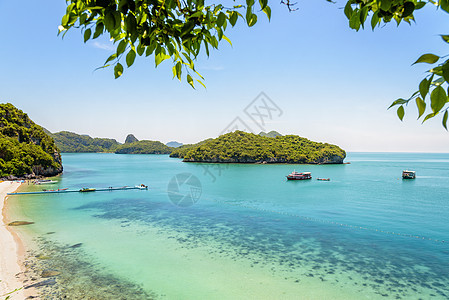 观景台海洋蓝色海滩游客旅游热带假期全景场景海景图片