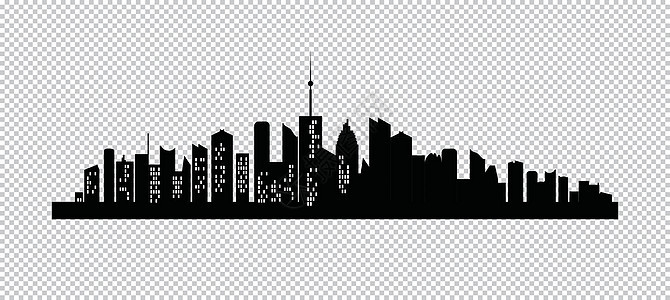 一组矢量城市剪影网站摩天大楼艺术建筑物窗户建造首都景观白色卡通片图片