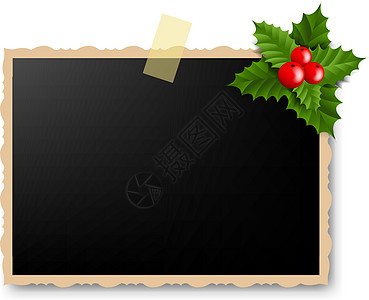 圣诞节视频相框素材卡片插图高清图片