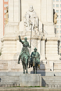 米格尔德塞万特斯萨维德拉纪念碑青铜雕像广场编剧小说家地标诗人正方形纪念碑图片