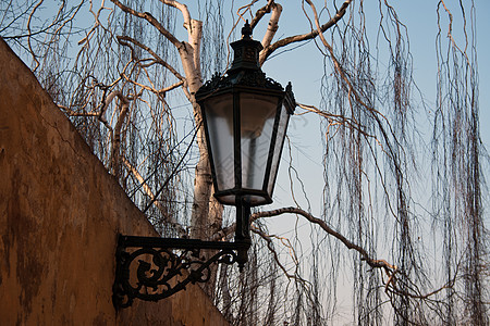 布拉格旧城街头灯灯图片