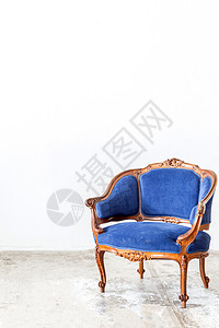 蓝色沙发沙发家具衣服古董工作室装潢长椅闲暇木头扶手椅织物图片