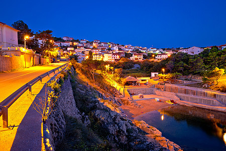 Vrbnik 海滩和海滨夜景图片