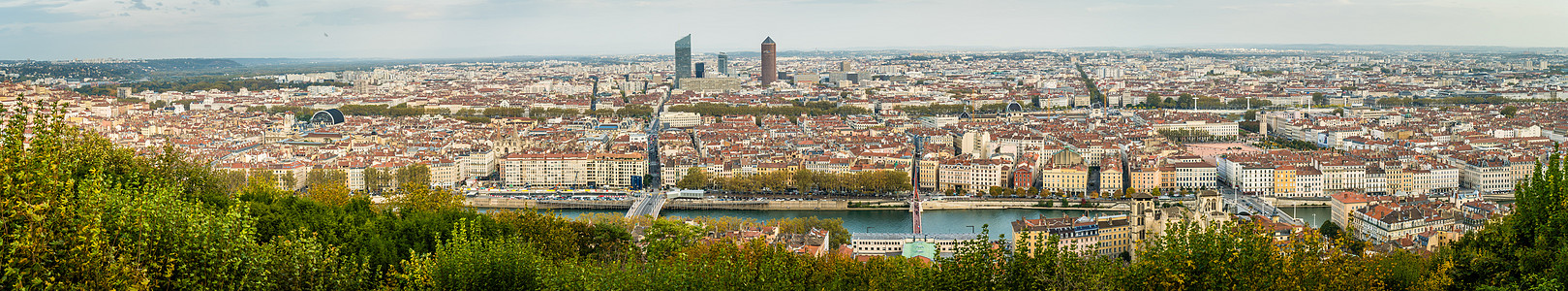 法国里昂市的全景图片