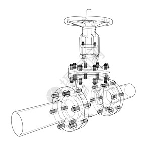 管道矢量工业阀门 它制作图案矢量管子管道螺栓龙头工程白色绘画技术制造业插图设计图片