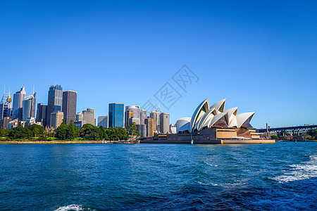 澳大利亚悉尼市中心和歌剧院景观港口太阳旅游晴天天空旅行环形蓝色市中心图片