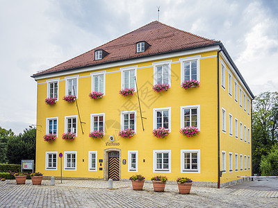德国的办公室房子黄色民众建筑城市建筑学图片