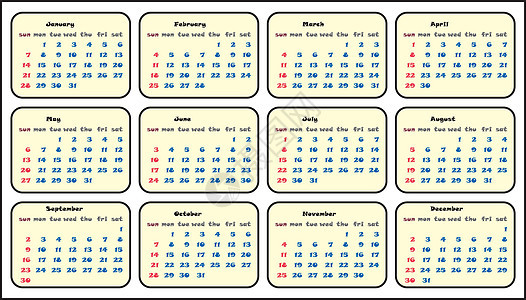 日历 2018 模板简单的计划者矢量设计数字规划师年度办公室时间白色商业插图季节日程背景图片