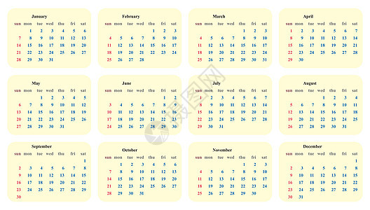 日历 2018 模板简单的计划者矢量设计时间插图年度数字办公室白色日程季节规划师商业背景图片