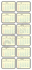 日历 2018 模板简单的计划者矢量设计时间飞机插图日程规划师季节办公室数字白色日记背景图片