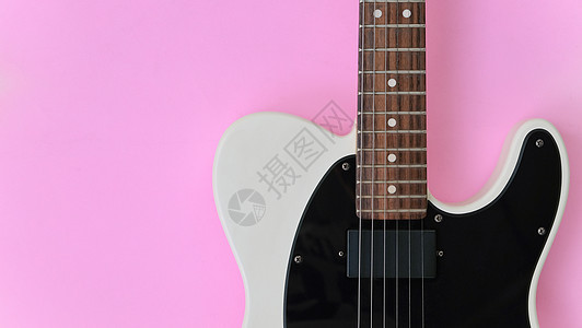 电吉他吉他背景乐器指板粉色艺术音乐摇滚细绳彩色图片