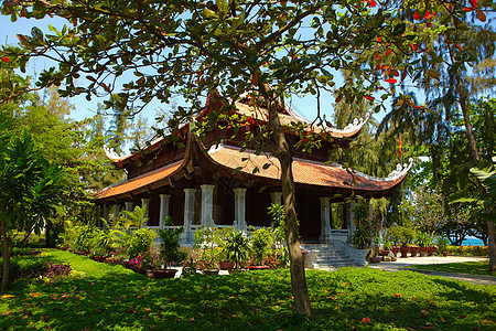 越南寺庙花园图片