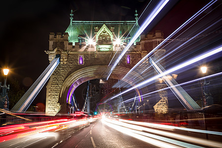 伦敦塔桥一带的灯道运动街道吸引力城市旅游交通纪念碑轻轨速度地标图片