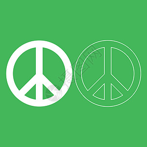 世界和平标志符号图标 说明白颜色图片