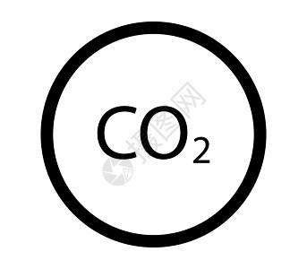 二氧化碳图标温室排放创造力全球艺术白色气体网络黑色公式图片
