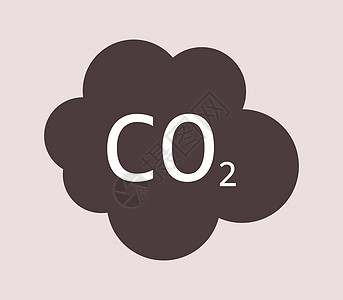 二氧化碳图标创造力网络黑色艺术公式全球气体温室白色排气图片