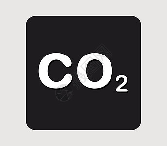 二氧化碳图标排气网络气体排放公式艺术白色温室黑色创造力图片