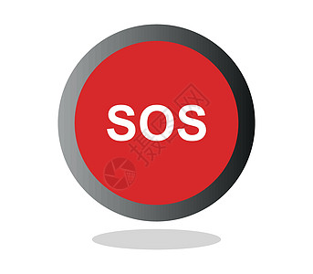 SOS 图标互联网插图帮助情况救援技术电话服务按钮红色图片