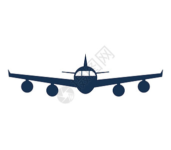 飞机图标白色插图横幅空气空白天空旅行背景图片