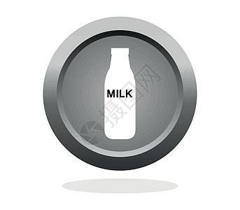 牛奶图标插图黑色网络艺术食物餐饮按钮瓶子曲线午餐背景图片
