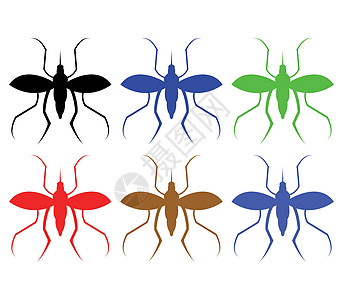 蚊子图标药品标识疟疾昆虫疾病感染风险插图图片