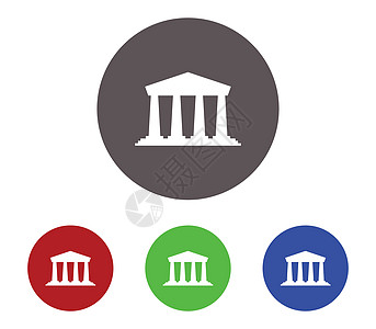希腊神庙 ico商业艺术插图寺庙银行业金融银行财富法院储蓄图片