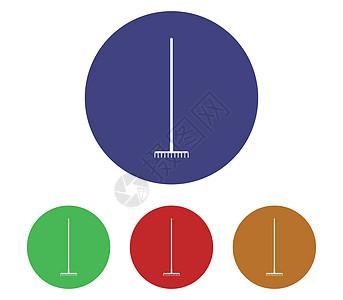 耙图标叶子园林修炼者家政农场地面园艺艺术栽培土壤图片