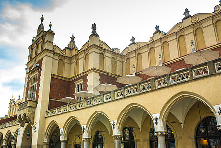 克拉科夫中央旅游区市场的市场情况文化游客正方形景观街道地标旅行建筑教会历史性图片