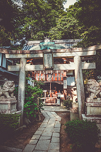 日本京都济仁寺园上帝树木佛教徒旅游旅行宗教女婿神道建筑公园图片