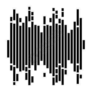 孤立在白色 bac 上的黑色条纹声音乐波均衡器图片