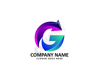 g 字母箭头徽标营销互联网工作室网站公司字体标识身份咨询商业背景图片