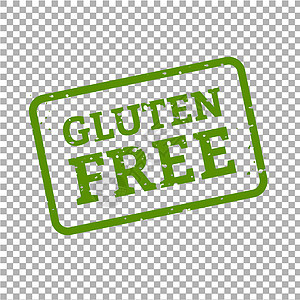 Gluten 自由印戳符号透明背景图片