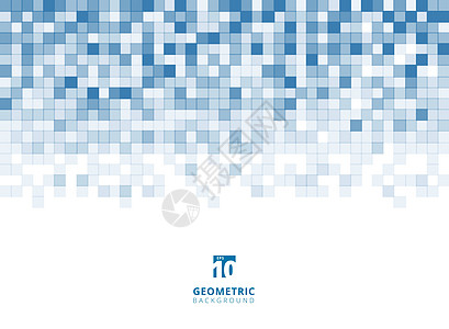 深蓝色几何具有复制空间的抽象正方形几何深蓝色背景插画