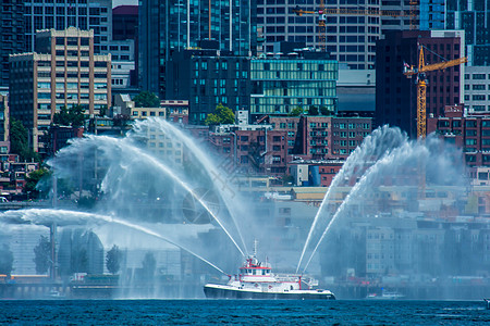 西雅图市cape血管运输航海海洋消防艇公用事业天空消防港口图片