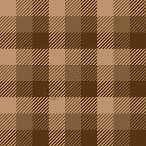 棕色的伐木工人格子图案 无缝矢量模式 简单的复古纺织品设计图片