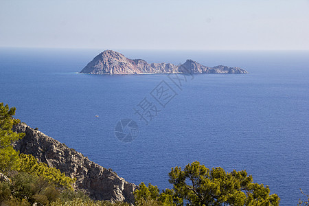 地中海沿岸热带岛屿的热带岛图片