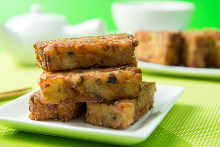 深炸南瓜米饼甜点文化饮食绿色烹饪桌子盘子食物蛋糕早餐图片