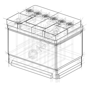 电瓶车轮廓  3 的矢量渲染活力工程技术容量电池来源工程师电压等距累加器图片
